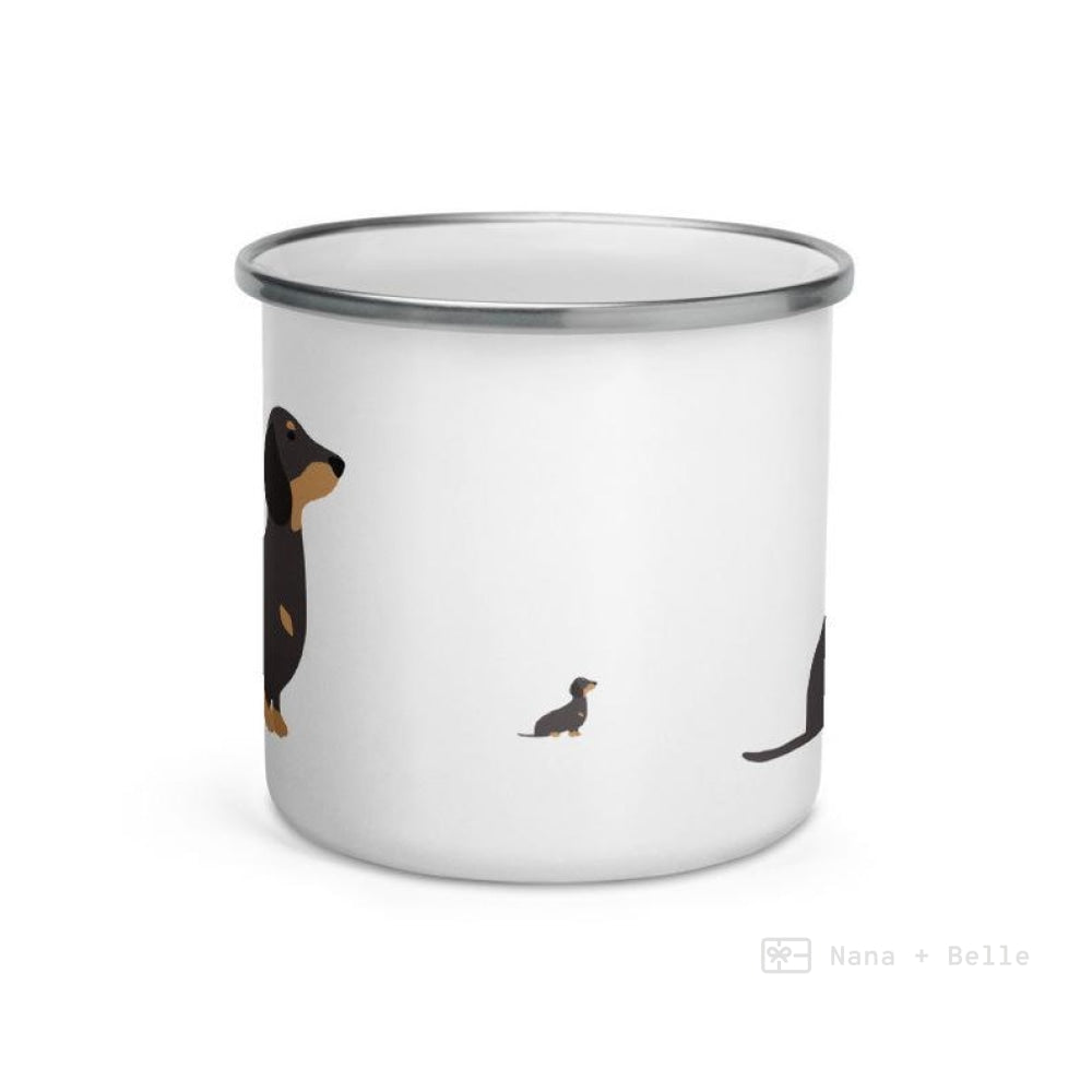 Black & Tan Dachshund Dog Enamel Mug Mugs