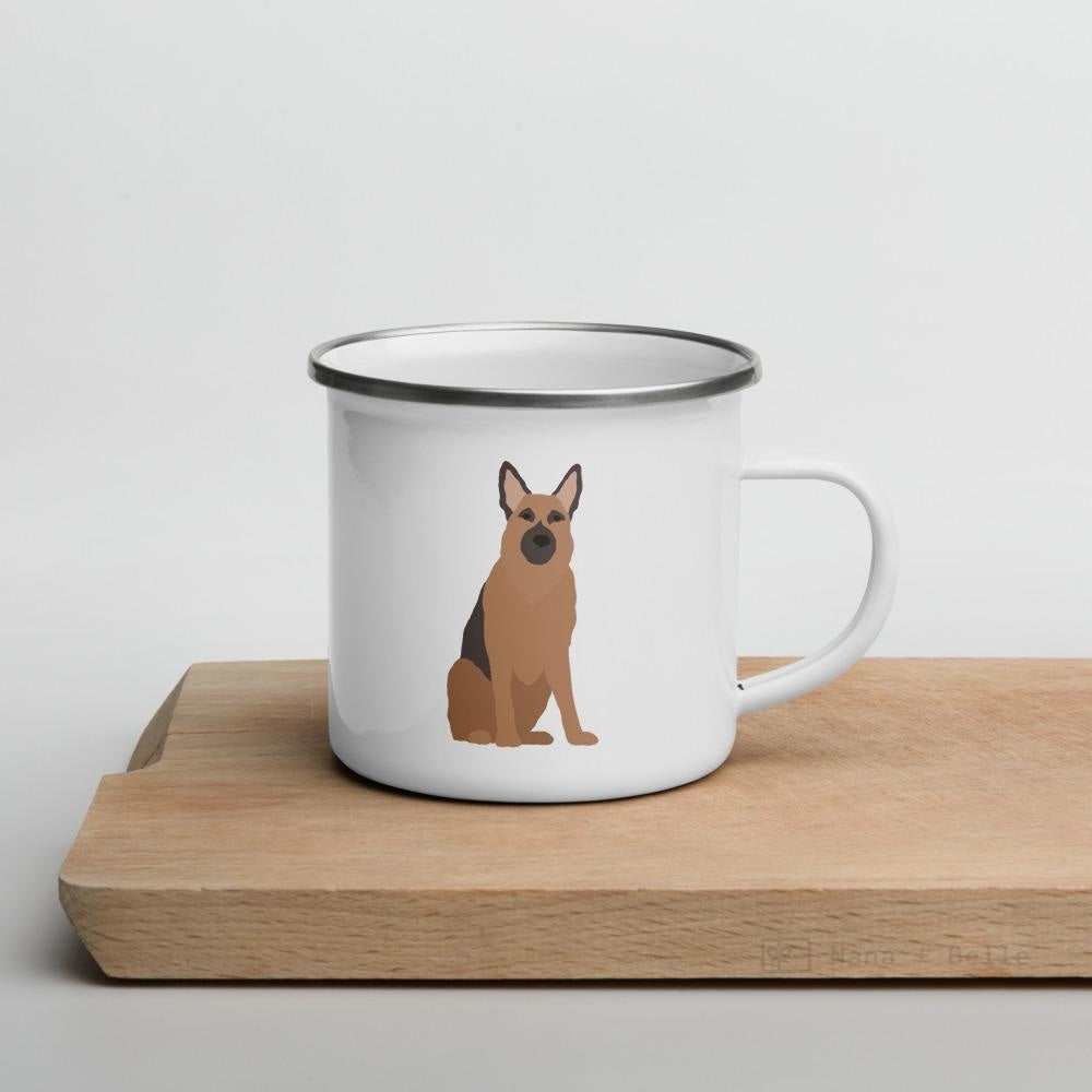 Black And Tan German Shepherd Enamel Mug / Cup Mugs