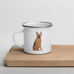 Black And Tan German Shepherd Enamel Mug / Cup Mugs