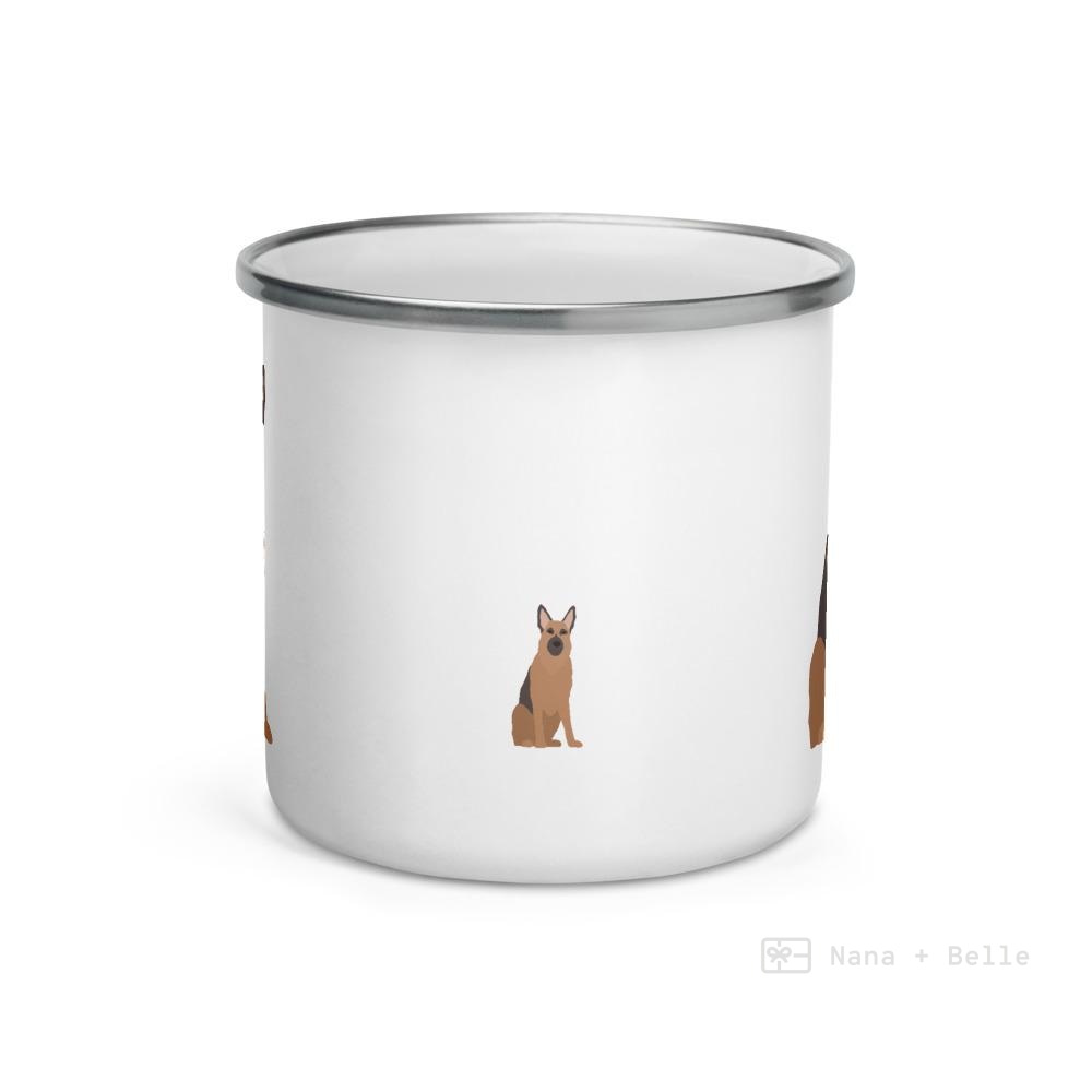 Black And Tan German Shepherd Enamel Mug / Cup Mugs