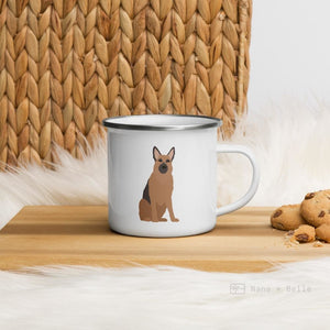 Black And Tan German Shepherd Enamel Mug / Cup Mugs