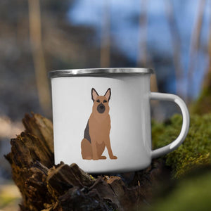 Black And Tan German Shepherd Enamel Mug / Cup Mugs