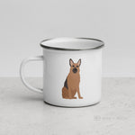 Load image into Gallery viewer, Black And Tan German Shepherd Enamel Mug / Cup Mugs
