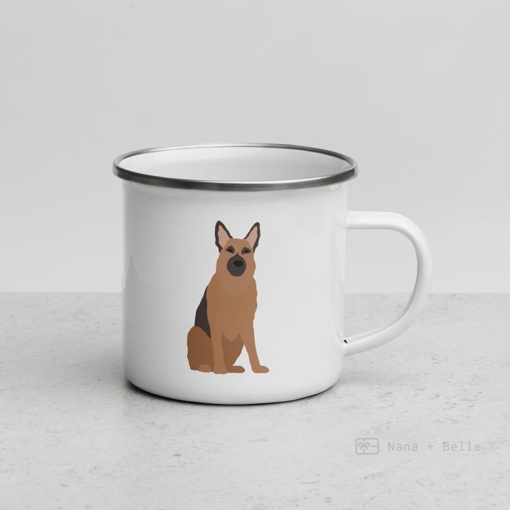 Black And Tan German Shepherd Enamel Mug / Cup Mugs