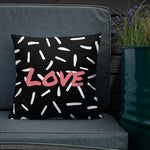 Load image into Gallery viewer, Black Love Abstract Square Cushion Cushions
