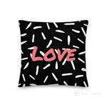 Load image into Gallery viewer, Black Love Abstract Square Cushion Cushions
