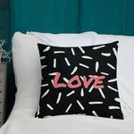 Load image into Gallery viewer, Black Love Abstract Square Cushion Cushions
