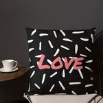 Load image into Gallery viewer, Black Love Abstract Square Cushion Cushions
