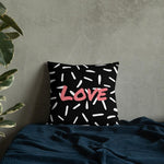 Load image into Gallery viewer, Black Love Abstract Square Cushion Cushions
