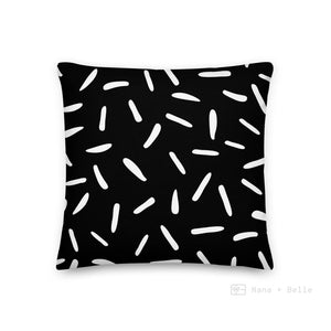 Black Love Abstract Square Cushion Cushions