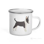 Load image into Gallery viewer, Black And White English Bull Terrier Enamel Mug / Cup Mug
