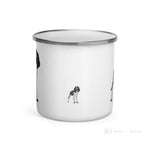 Load image into Gallery viewer, Black &amp; White English Springer Spaniel Dog Enamel Mug Mugs
