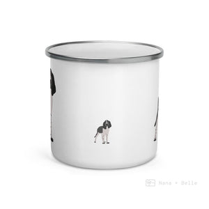 Black & White English Springer Spaniel Dog Enamel Mug Mugs