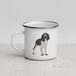 Load image into Gallery viewer, Black &amp; White English Springer Spaniel Dog Enamel Mug Mugs
