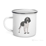 Load image into Gallery viewer, Black &amp; White English Springer Spaniel Dog Enamel Mug Mugs
