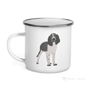 Black & White English Springer Spaniel Dog Enamel Mug Mugs