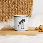 Load image into Gallery viewer, Black &amp; White English Springer Spaniel Dog Enamel Mug Mugs
