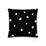 Load image into Gallery viewer, Black And White Polka Dots Pattern Love Square Cushion Cushions
