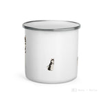 Load image into Gallery viewer, Black And White Siberian Husky Dog Enamel Mug / Cup Mugs
