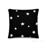 Load image into Gallery viewer, Black And White Stars Pattern Love Square Cushion Cushions
