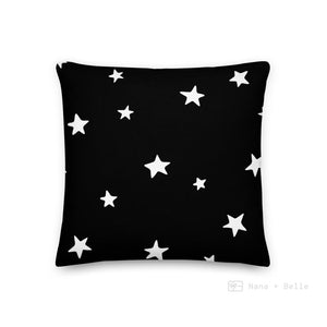 Black And White Stars Pattern Love Square Cushion Cushions