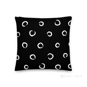 Black And White Swirling Pattern Love Square Cushion Cushions