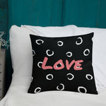 Load image into Gallery viewer, Black And White Swirling Pattern Love Square Cushion Cushions
