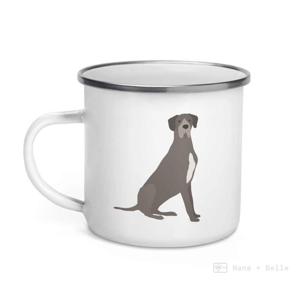 Blue Great Dane Enamel Mug / Cup Mugs