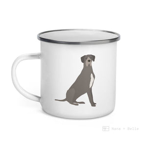 Blue Great Dane Enamel Mug / Cup Mugs