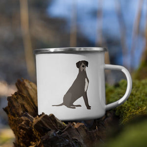 Blue Great Dane Enamel Mug / Cup Mugs