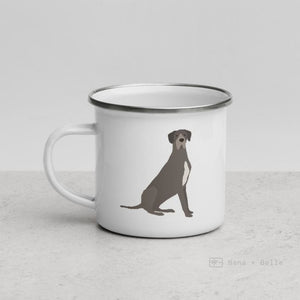 Blue Great Dane Dog Enamel Mug Mugs