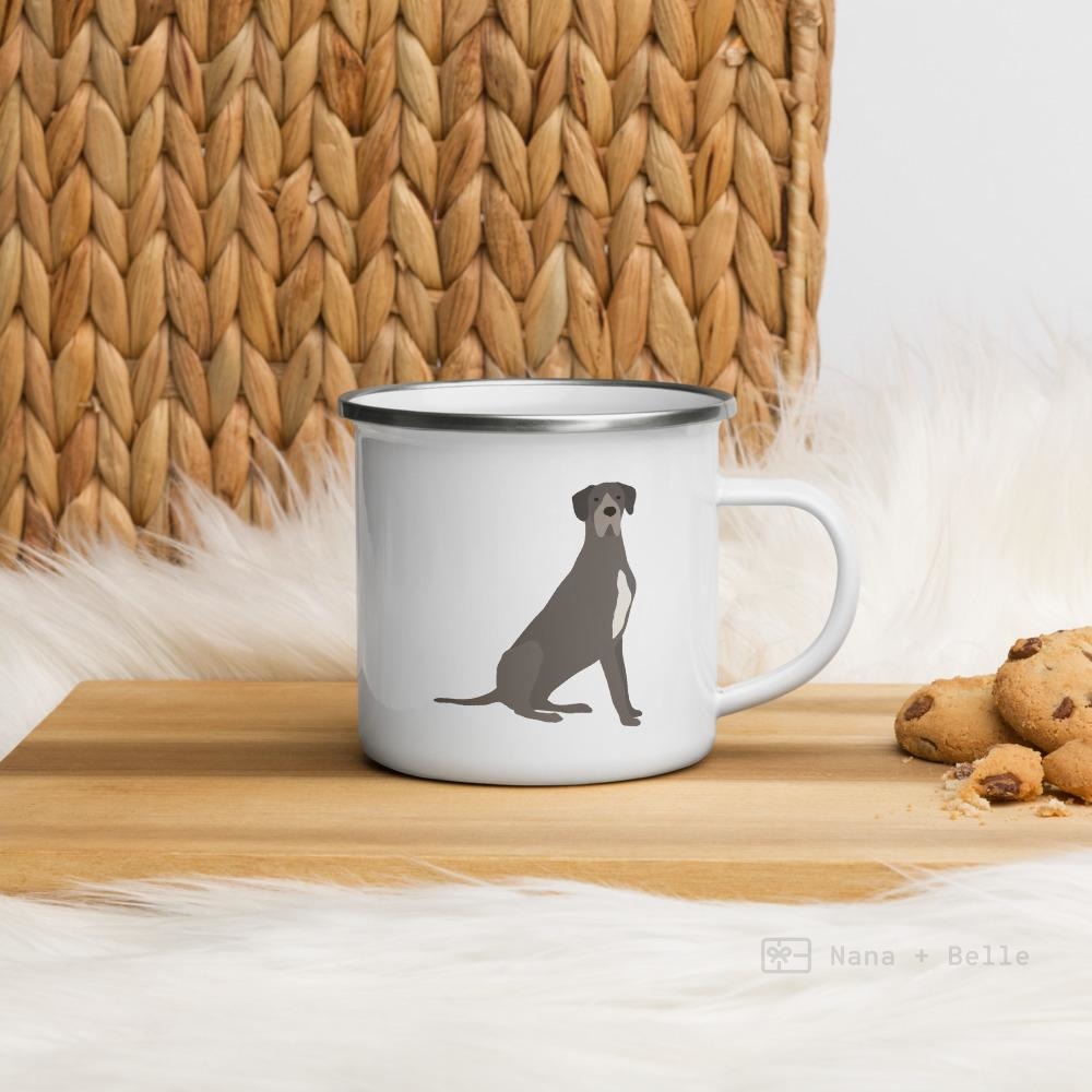 Blue Great Dane Enamel Mug / Cup Mugs