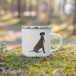 Load image into Gallery viewer, Blue Great Dane Enamel Mug / Cup Mugs
