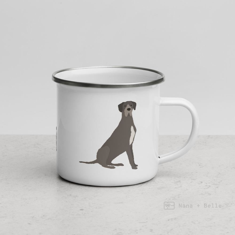 Blue Great Dane Enamel Mug / Cup Mugs