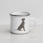 Load image into Gallery viewer, Blue Great Dane Enamel Mug / Cup Mugs
