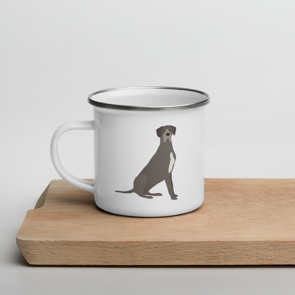 Blue Great Dane Enamel Mug / Cup Mugs