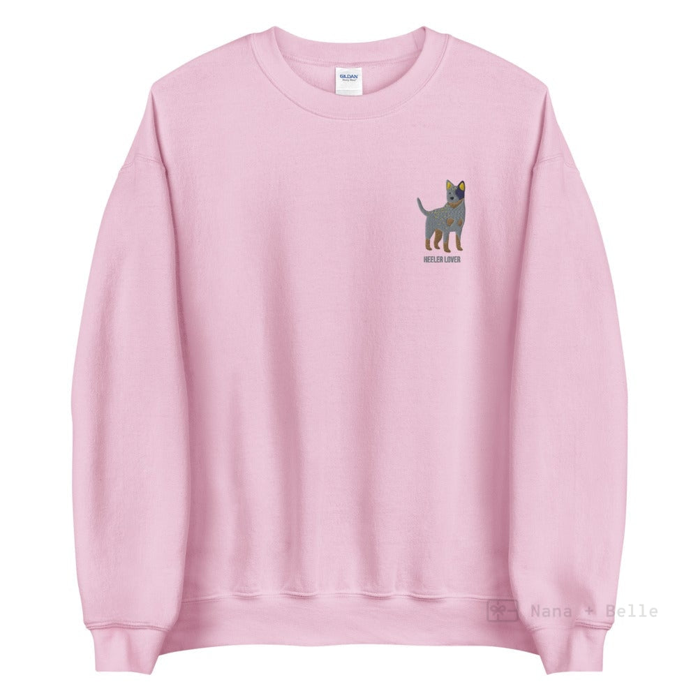 Blue Heeler Lover Unisex Embroidered Personalised Jumper Shirts & Tops