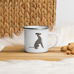 Load image into Gallery viewer, Blue Italian Greyhound Dog Enamel Mug / Cup Mugs
