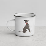 Load image into Gallery viewer, Blue Italian Greyhound Dog Enamel Mug / Cup Mugs
