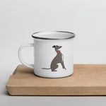 Load image into Gallery viewer, Blue Italian Greyhound Dog Enamel Mug / Cup Mugs
