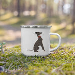 Load image into Gallery viewer, Blue Italian Greyhound Dog Enamel Mug / Cup Mugs
