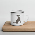 Load image into Gallery viewer, Blue Italian Greyhound Dog Enamel Mug / Cup Mugs
