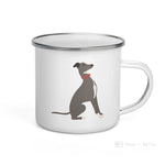 Load image into Gallery viewer, Blue Italian Greyhound Dog Enamel Mug / Cup Mugs
