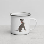 Load image into Gallery viewer, Blue Italian Greyhound Dog Enamel Mug / Cup Mugs
