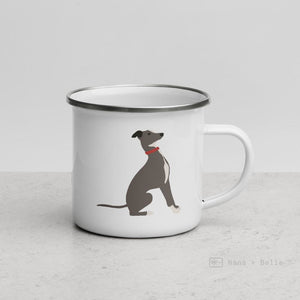 Blue Italian Greyhound Dog Enamel Mug / Cup Mugs