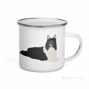 Blue Merle Rough Collie Dog Enamel Mug Mugs