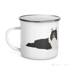 Load image into Gallery viewer, Blue Merle Rough Collie Dog Enamel Mug Mugs
