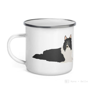 Blue Merle Rough Collie Dog Enamel Mug Mugs