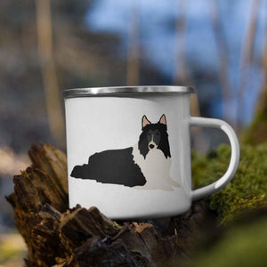 Blue Merle Rough Collie Dog Enamel Mug Mugs