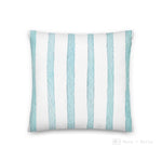 Load image into Gallery viewer, Blue Stripes Pattern Love Square Cushion Cushions
